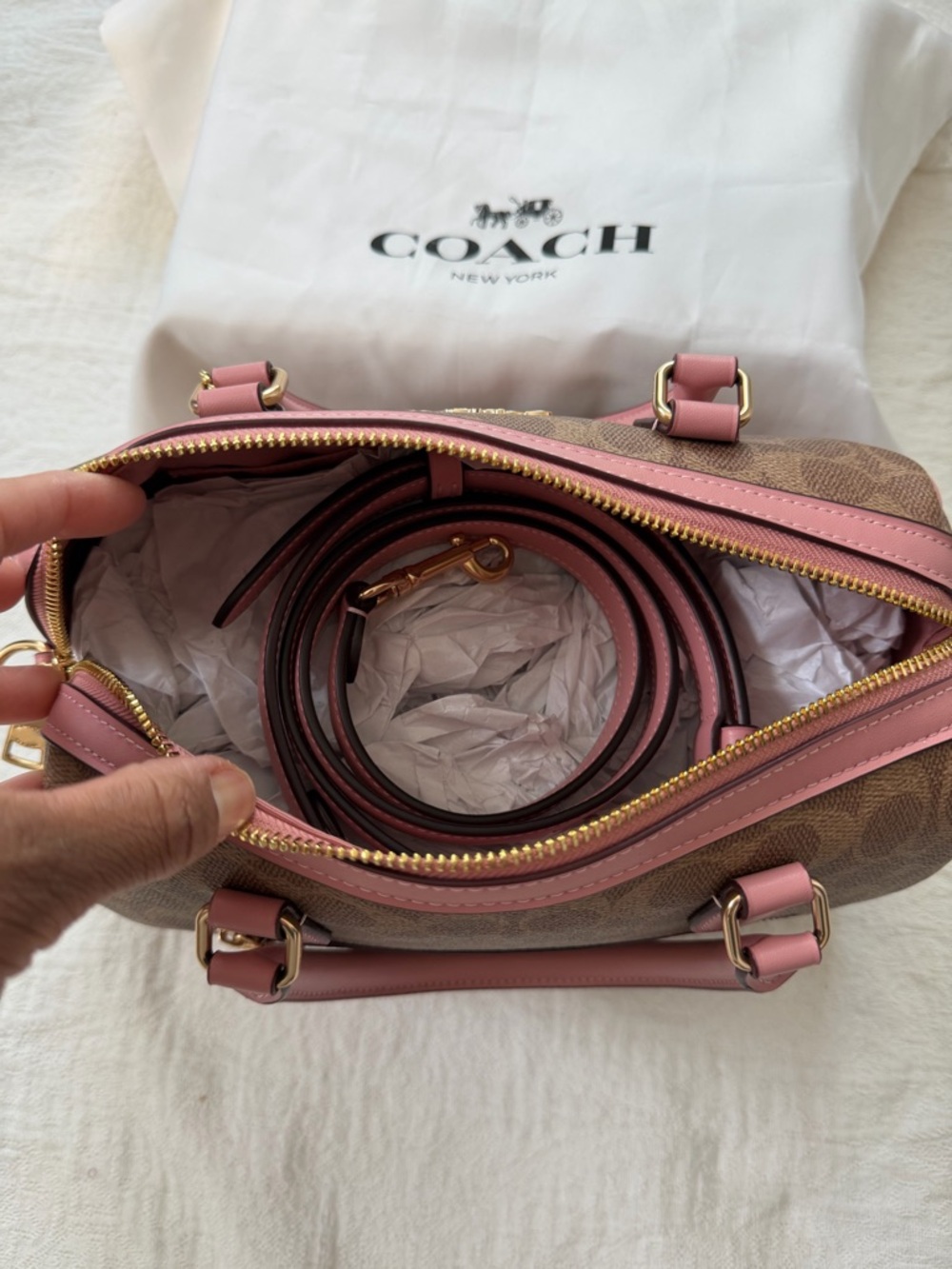 Coach Rowan Satchel Signature Canvas - Picture 10 of 16